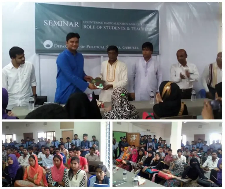 Seminar on Countering radicalization and extremism in Gurukul, Kushtia