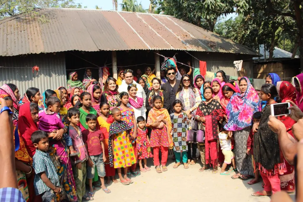 Renowned artists of the country inspiring rural women and seeking blessings for Sheikh Hasina during a visit to "Sheikh- Hasina Community Sewing Centre".