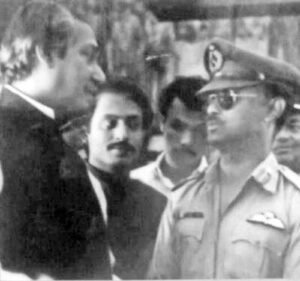 Lt. General Ziaur Rahman with Bangabandhu Sheikh Mujibur Rahman