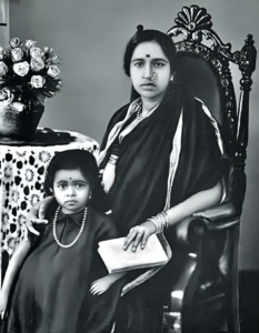 Gangubai Hangal of Kirana Gharana with her daughter Krishna