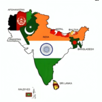 Bangladesh, India, Pakistan, Sri Lanka, Nepal, Bhutan, Maldives, Afghanistan Map