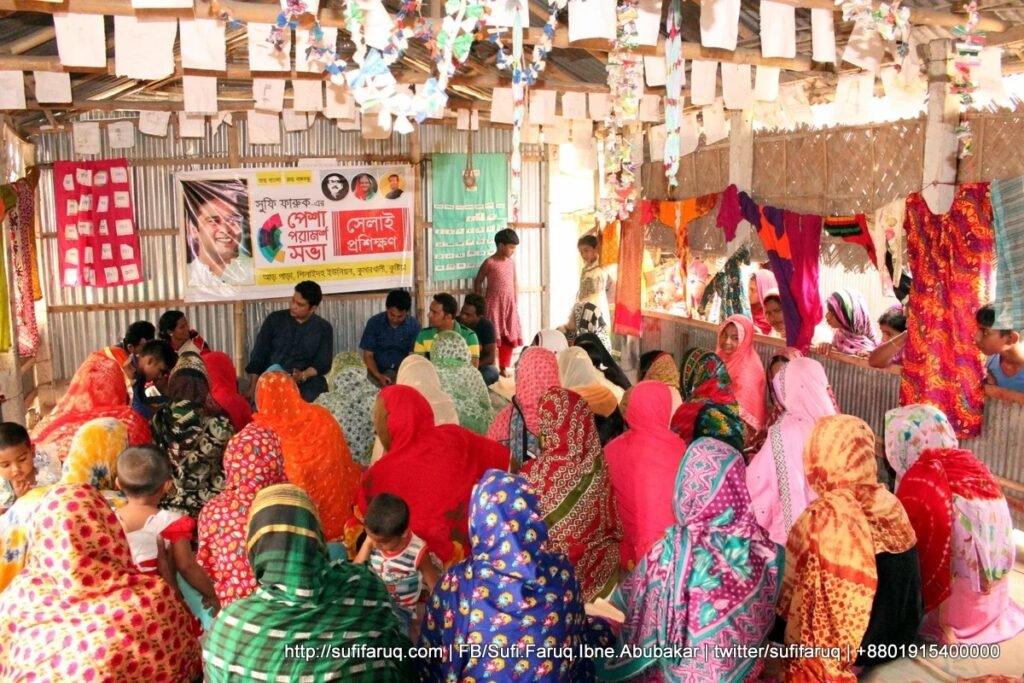 Closing ceremony of sewing training in the context of career counseling