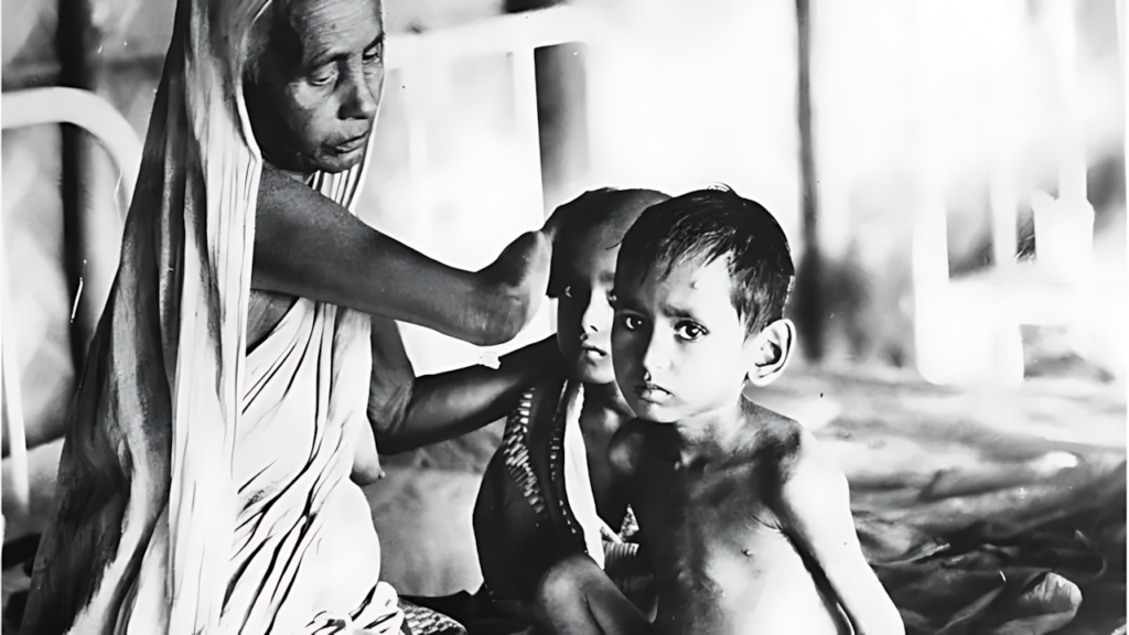 Many children were malnourished in refugee camps in India in 1971