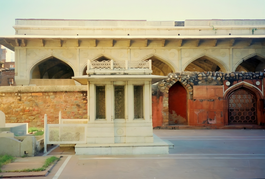 Mirza Ghalib's tomb near Chausath Khamba, Nizamuddin area Delhi