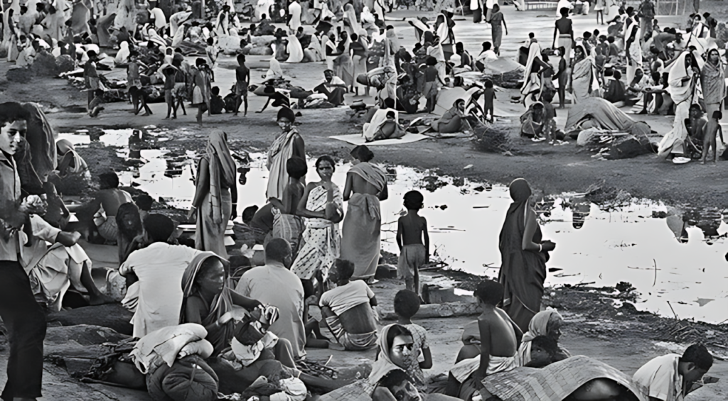 Refugee camps in India, 1971