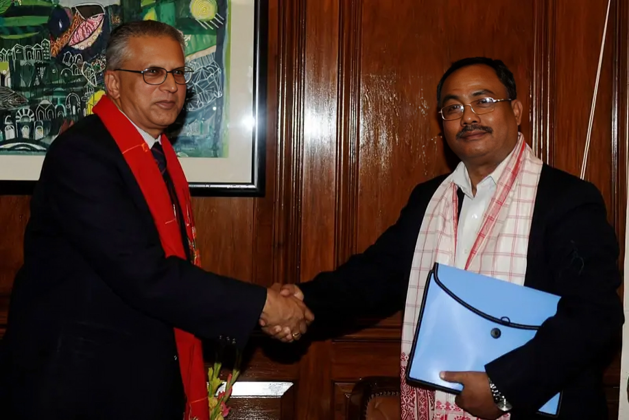 Meeting between ULFA leader Arabinda Rajkhowa (right) and Home Secretary of India took place in 2011