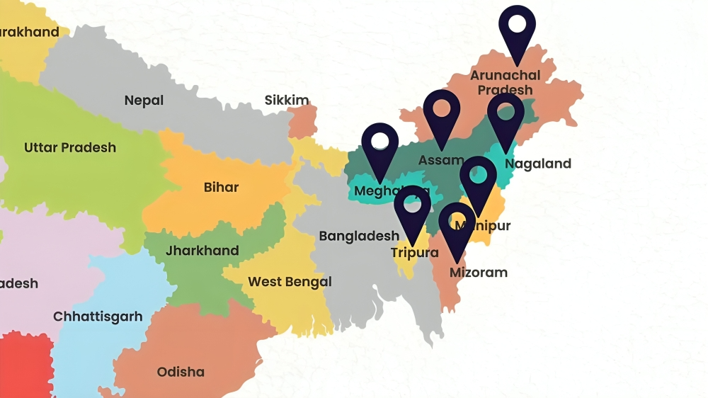The Seven Sisters states of India