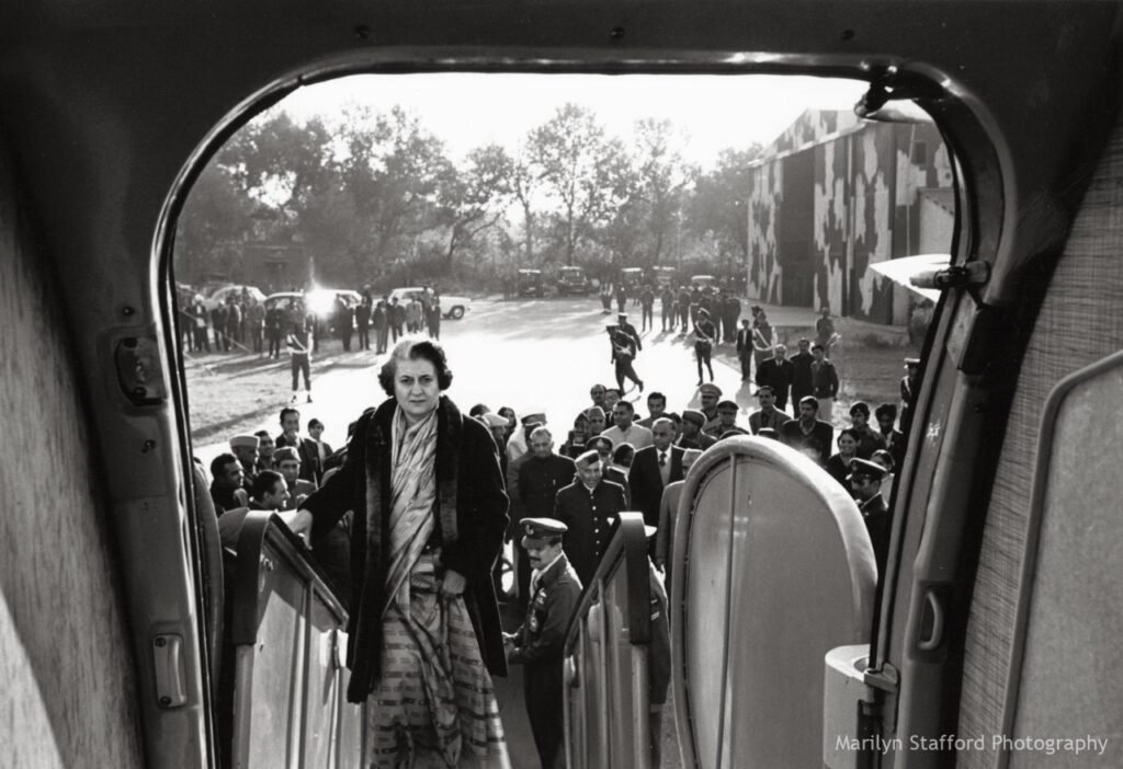 Indira Gandhi Boarding Her Private Plane in New Delhi Following the 1971 War